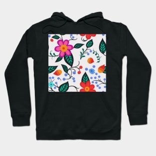 Ojibwe Floral Pattern | Native American Floral Design Hoodie